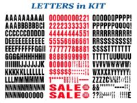 Corflute Lettering Kit for changeable outdoor sign